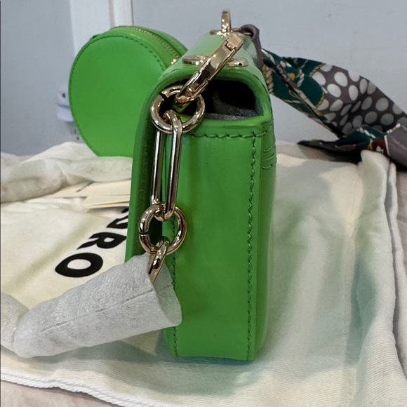 Sandro Bag Totemo Green Leather Shoulder Bag Set - Picture 4 of 17